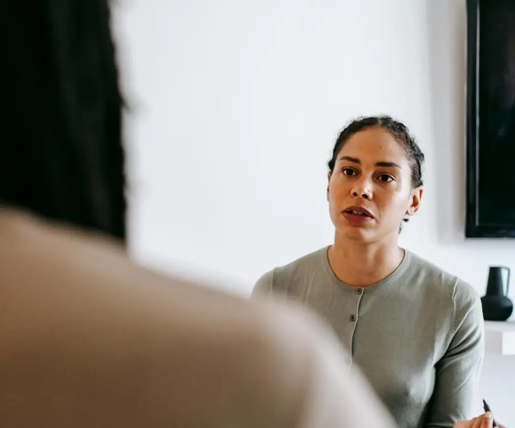 Woman in a therapy session.