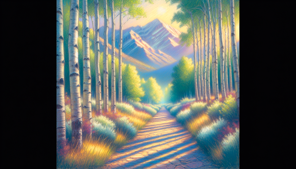 Pastel drawing of pathway representing couples therapy before marriage journey in Utah