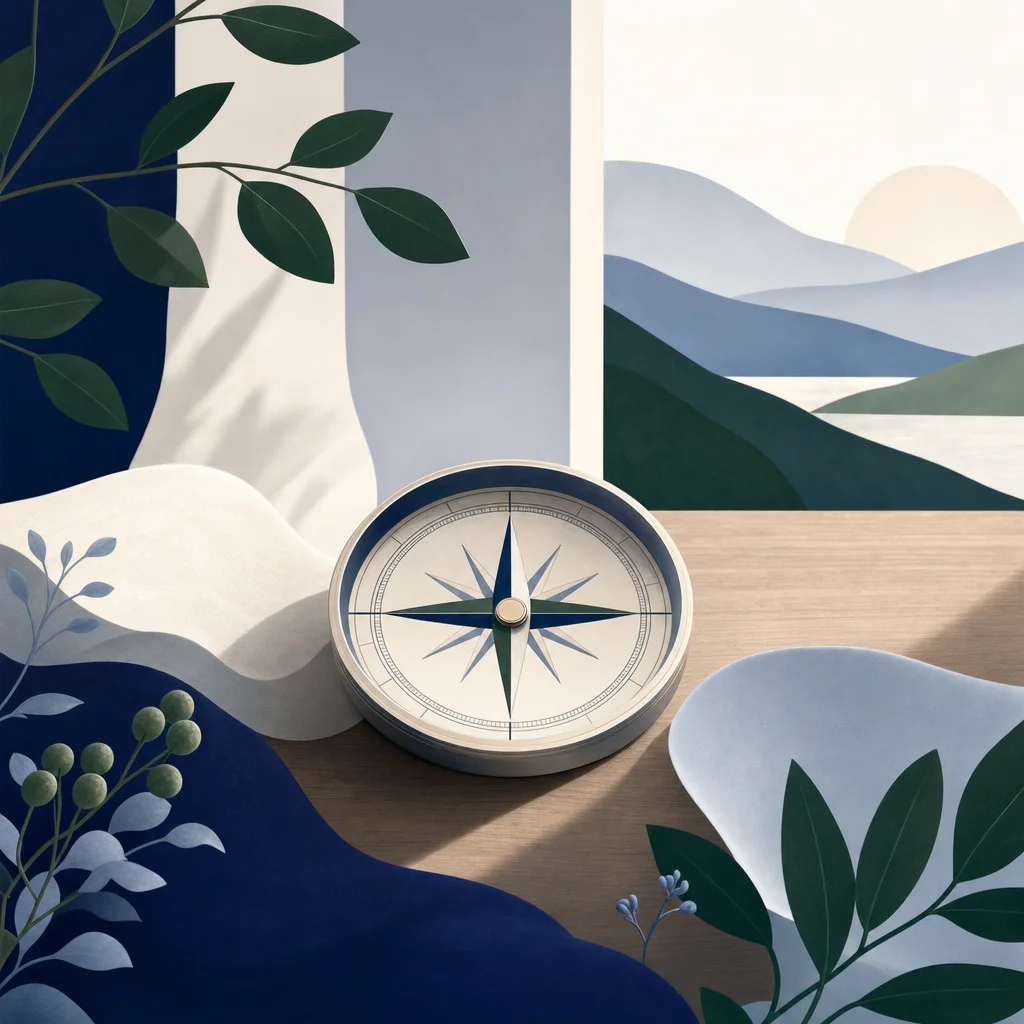 Two hands holding a compass together, representing how ADHD couples therapy in Utah County helps partners navigate communication and find shared direction