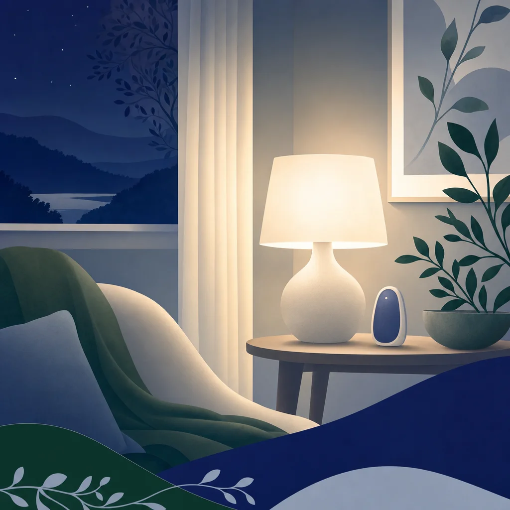 Quiet nighttime home scene representing postpartum relationship strain and exhaustion new parents face in Utah County